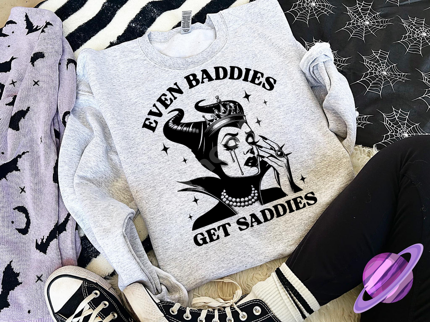 BADDIES SADDIES- CREW NECK SWEATSHIRT