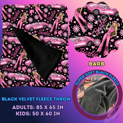 BARB- SOFT BLACK FLEECE THROW 13-PREORDER CLOSING 1/14