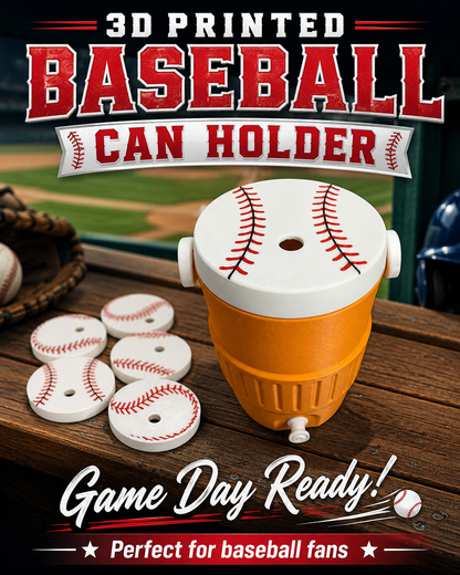 SPORTS THEMED-3D PRINTED CUSTOM 12 OUNCE CAN HOLDERS