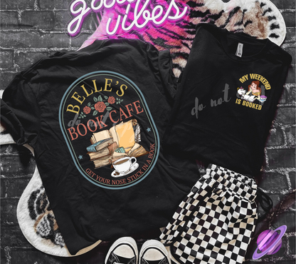 BOOK CAFE DOUBLE SIDED TEE