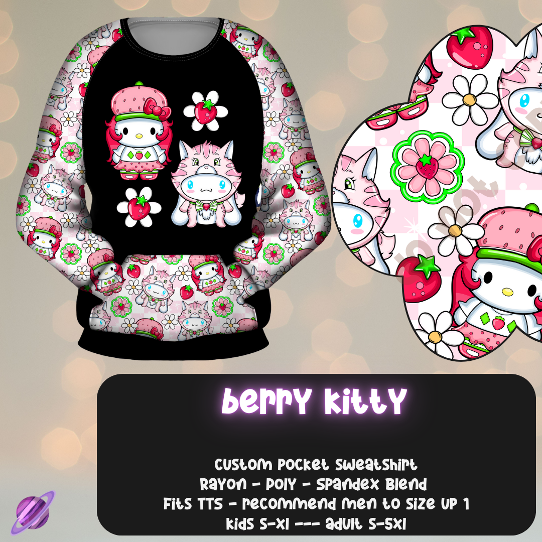 BERRY KITTY - POCKET SWEATSHIRT - KITTY COSPLAY RUN CLOSING 11/15