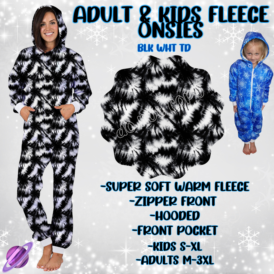 BLK WHT TD-ONESIES ROUND 3- PREORDER CLOSING 9/23