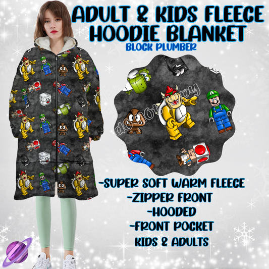 BLOCK PLUMBER-HOODIE BLANKET RUN-PREORDER CLOSING 9/28 ETA NOV