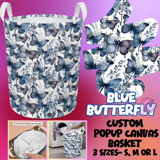 BLUE BUTTERFLY- STORAGE BASKETS 6- PREORDER CLOSING 5/4