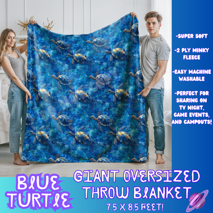 BLUE TURTLE- GIANT SHAREABLE THROW BLANKET