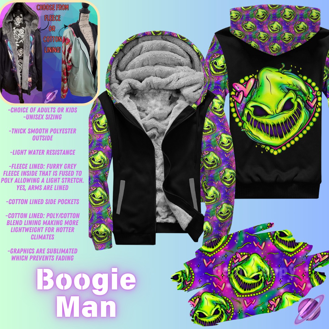 JACKET RUN 14-BOOGIE MAN-FLEECE OR COTTON LINER-PREORDER CLOSING 12/16