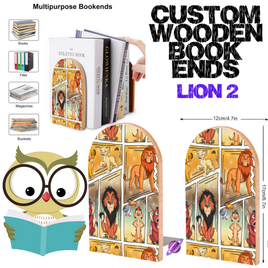 LION 2 - WOODEN BOOK ENDS PREORDER CLOSING 7/10