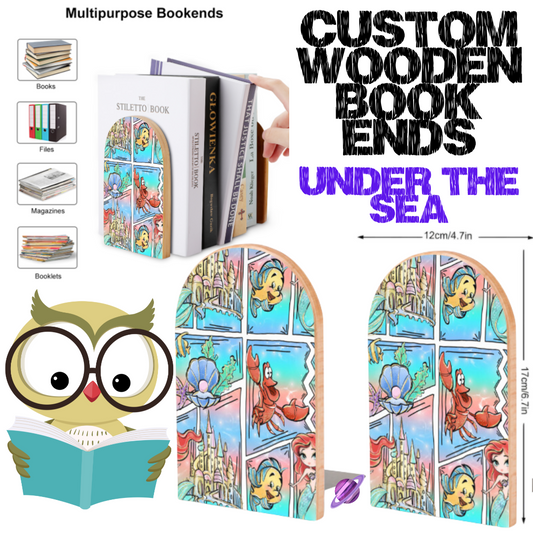 UNDER THE SEA - WOODEN BOOK ENDS PREORDER CLOSING 7/10