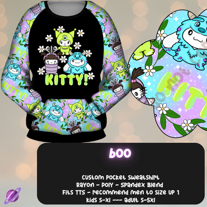 BOO  - POCKET SWEATSHIRT - KITTY COSPLAY RUN CLOSING 11/15