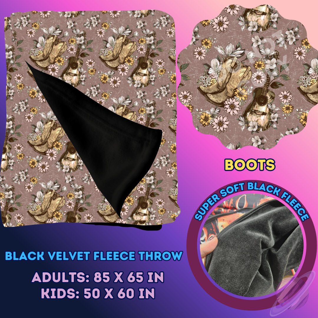 BOOTS- SOFT BLACK FLEECE THROW 13-PREORDER CLOSING 1/14