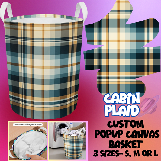 CABIN PLAID- STORAGE BASKETS 6- PREORDER CLOSING 5/4