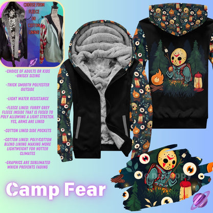 JACKET RUN 14-CAMP FEAR-FLEECE OR COTTON LINER-PREORDER CLOSING 12/16