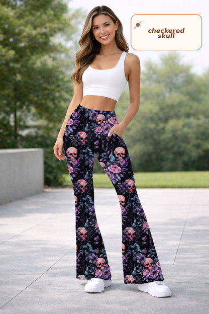 CHECKERED SKULL-YOGA FLARE PREORDER- CLOSING 9/14