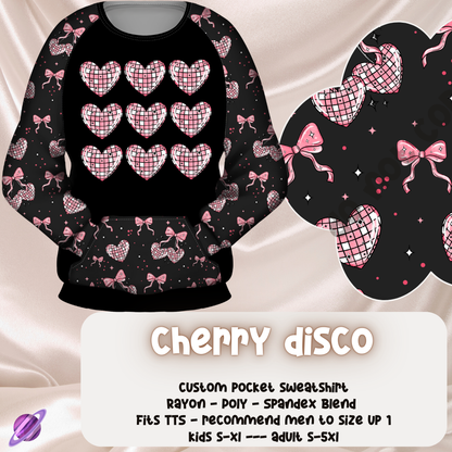 CHERRY DISCO  - POCKET SWEATSHIRT - POCKET SWEATERS & BOTTOMS PREORDER CLOSING 11/17