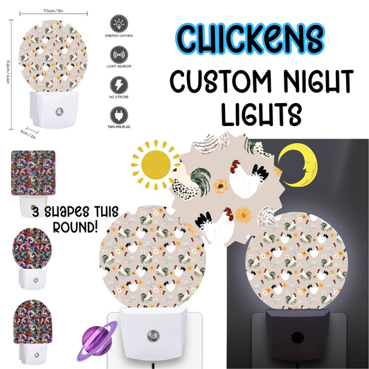 CHICKENS - Custom Night Lights Round 2 Preorder Closing 2/4