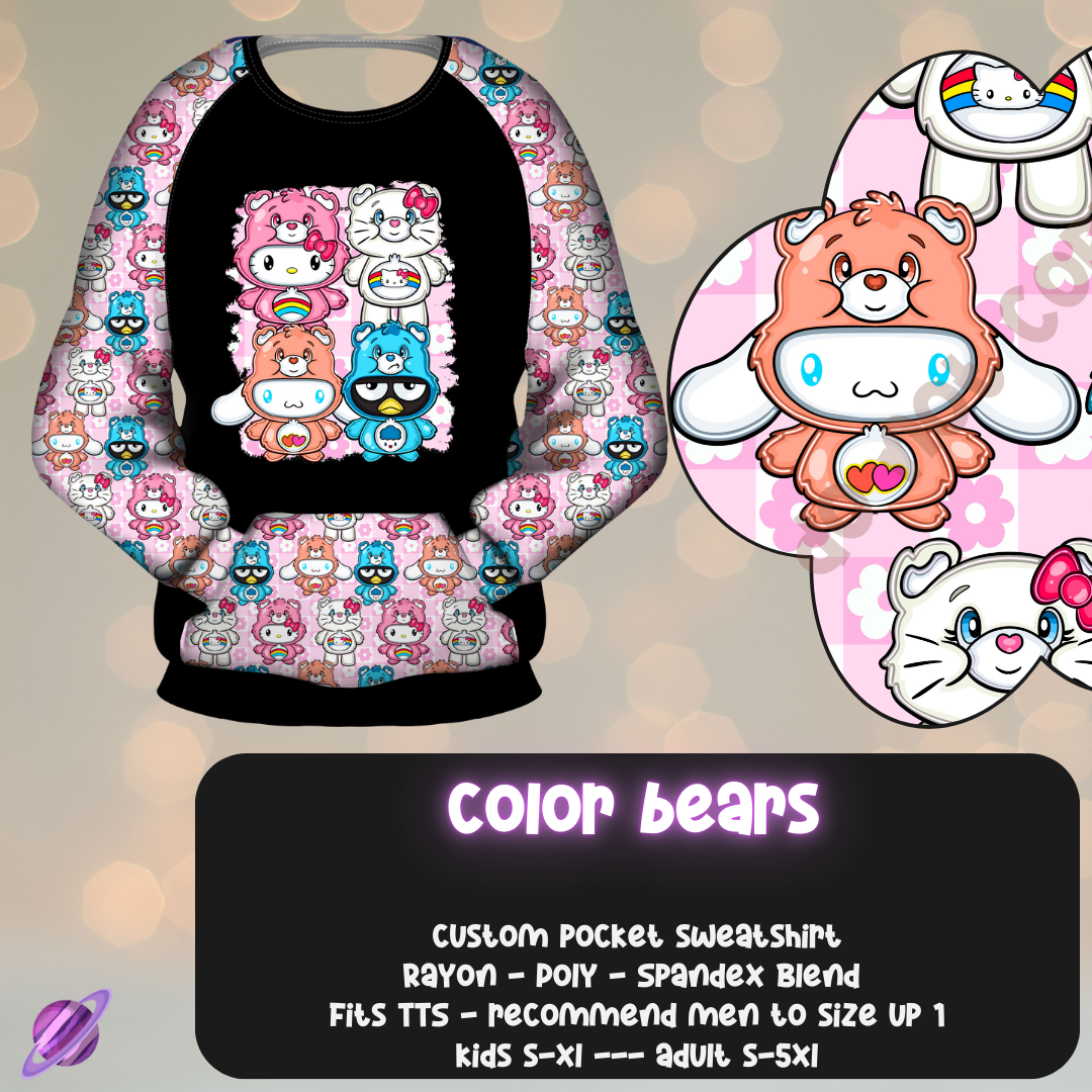 COLOR BEARS  - POCKET SWEATSHIRT - KITTY COSPLAY RUN CLOSING 11/15