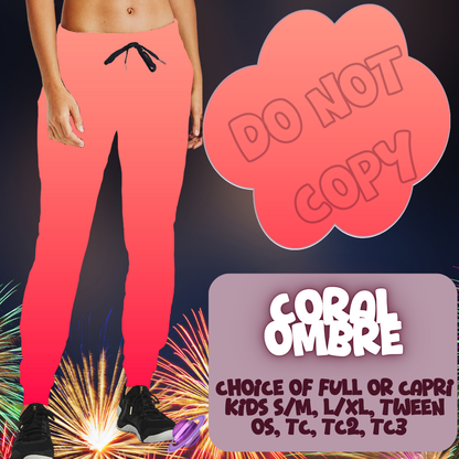 CORAL OMBRE - SKIRT/LEGGING/JOGGER/LOUNGER - OMBRE RUN 3 PREORDER CLOSING 1/17