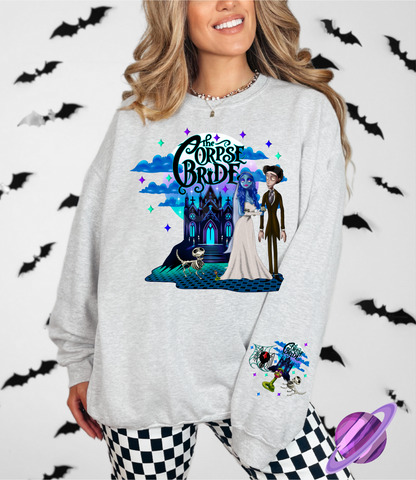 CORPSE CREWNECK SWEATSHIRT W/ SLEEVE PRINT