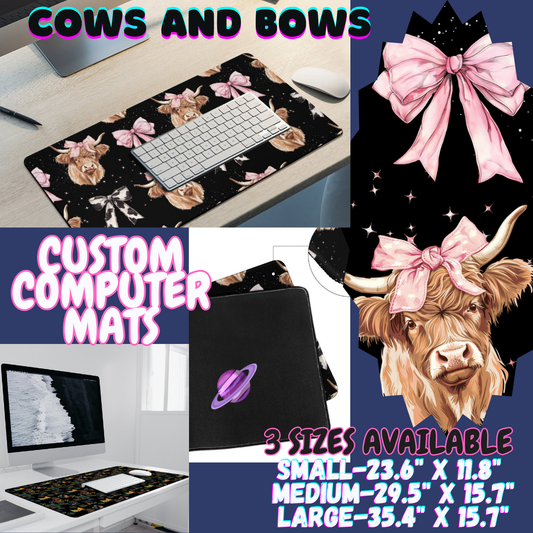 COWS AND BOWS - COMPUTER MAT PREORDER CLOSING 12/6