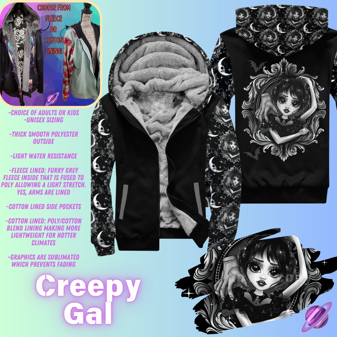 JACKET RUN 14-CREEPY GAL-FLEECE OR COTTON LINER-PREORDER CLOSING 12/16