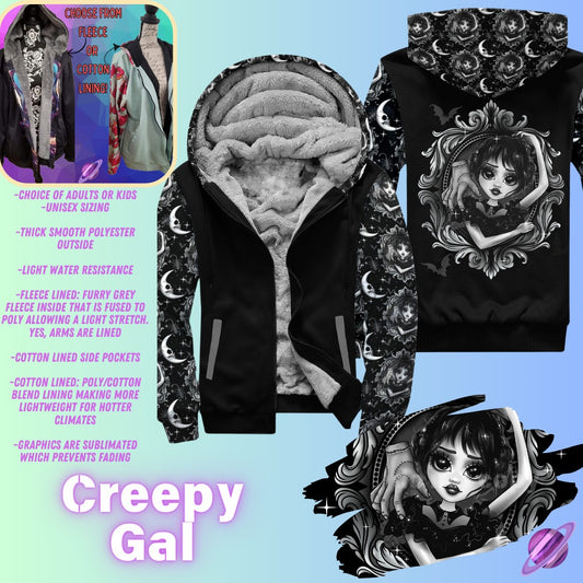 JACKET RUN 14-CREEPY GAL-FLEECE OR COTTON LINER-PREORDER CLOSING 12/16