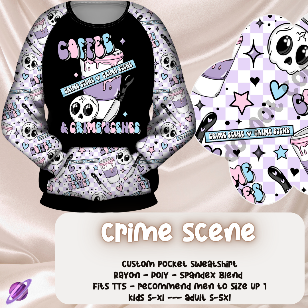 CRIME SCENE - POCKET SWEATSHIRT - POCKET SWEATERS & BOTTOMS PREORDER CLOSING 11/17