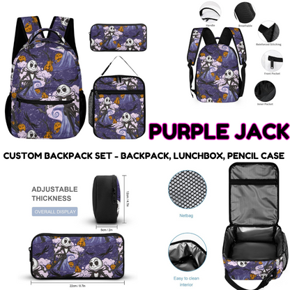 PURPLE JACK-3 PIECE BACKPACK SET-PREORDER CLOSING 7/3
