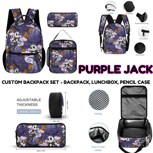 PURPLE JACK-3 PIECE BACKPACK SET-PREORDER CLOSING 7/3