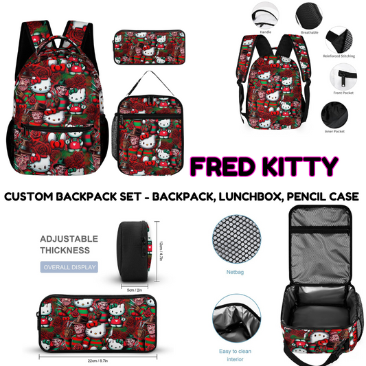 FRED KITTY-3 PIECE BACKPACK SET-PREORDER CLOSING 7/3