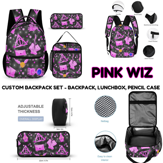 PINK WIZ-3 PIECE BACKPACK SET-PREORDER CLOSING 7/3