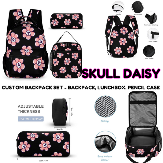 SKULL DAISY-3 PIECE BACKPACK SET-PREORDER CLOSING 7/3