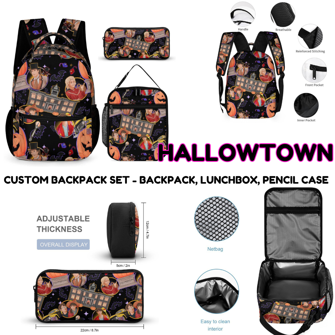 HALLOWEEN TOWN-3 PIECE BACKPACK SET-PREORDER CLOSING 7/3