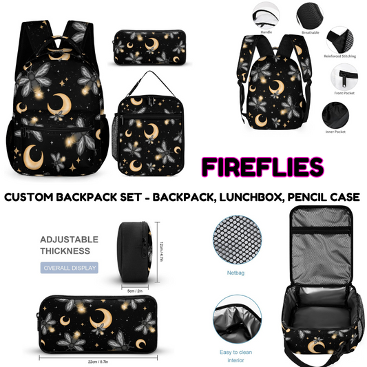 FIREFLIES-3 PIECE BACKPACK SET-PREORDER CLOSING 7/3