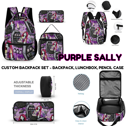 PURPLE SALLY-3 PIECE BACKPACK SET-PREORDER CLOSING 7/3