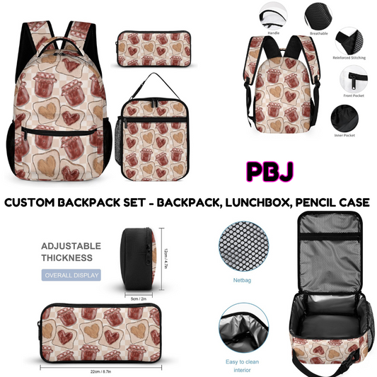 PBJ-3 PIECE BACKPACK SET-PREORDER CLOSING 7/3