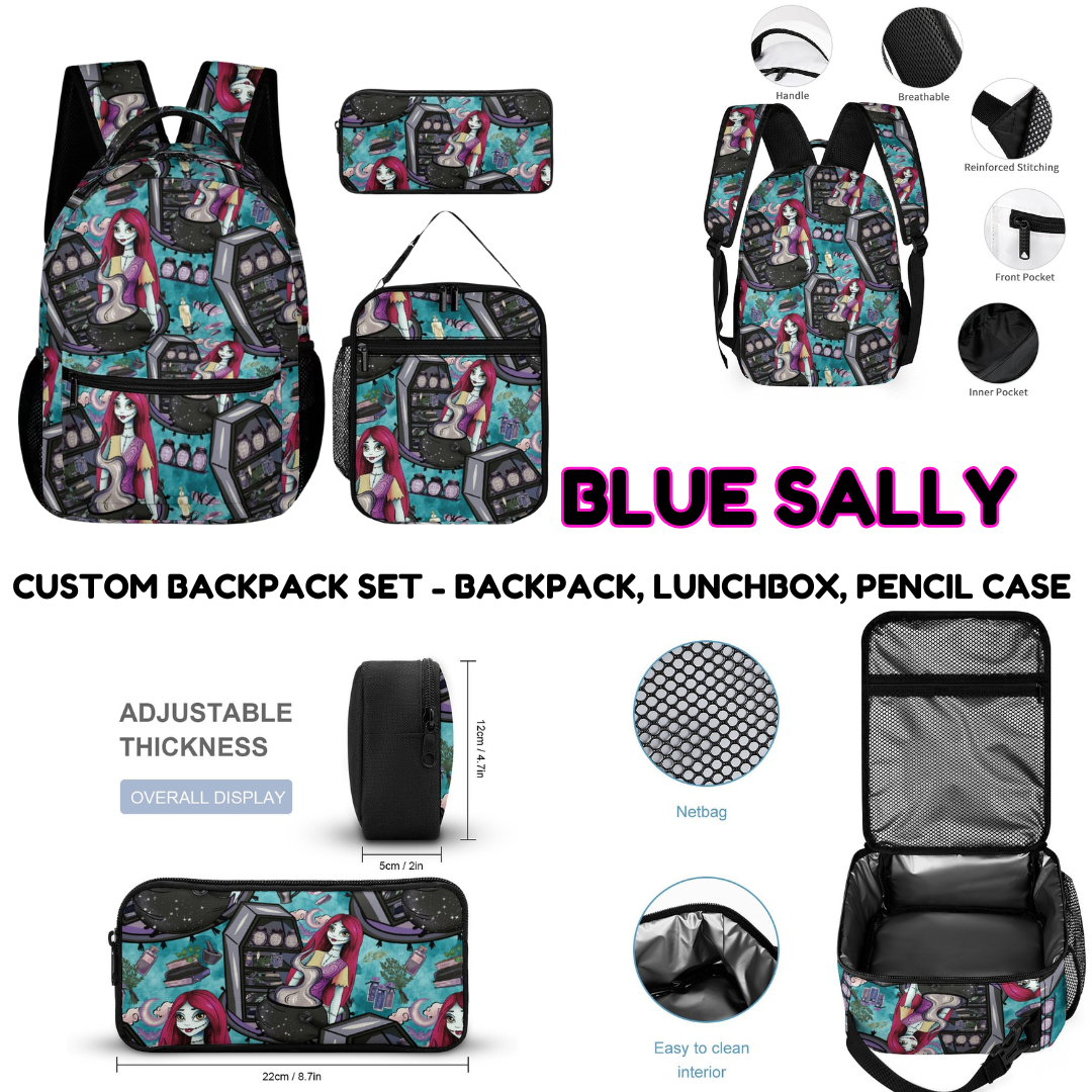 BLUE SALLY -3 PIECE BACKPACK SET-PREORDER CLOSING 7/3