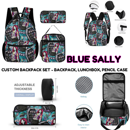 BLUE SALLY -3 PIECE BACKPACK SET-PREORDER CLOSING 7/3