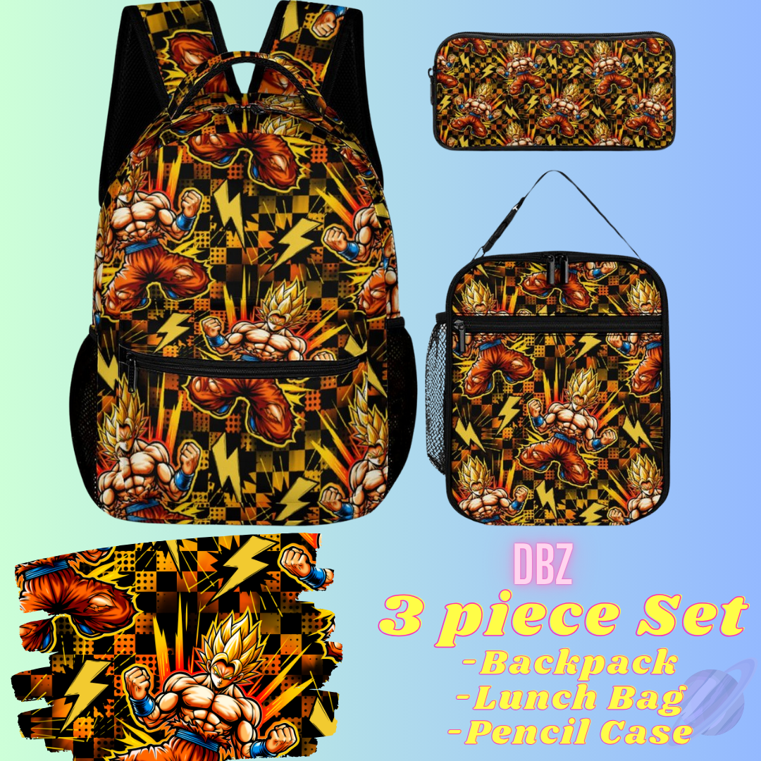 DBZ-3 PIECE BACKPACK SET-PREORDER CLOSING 7/3