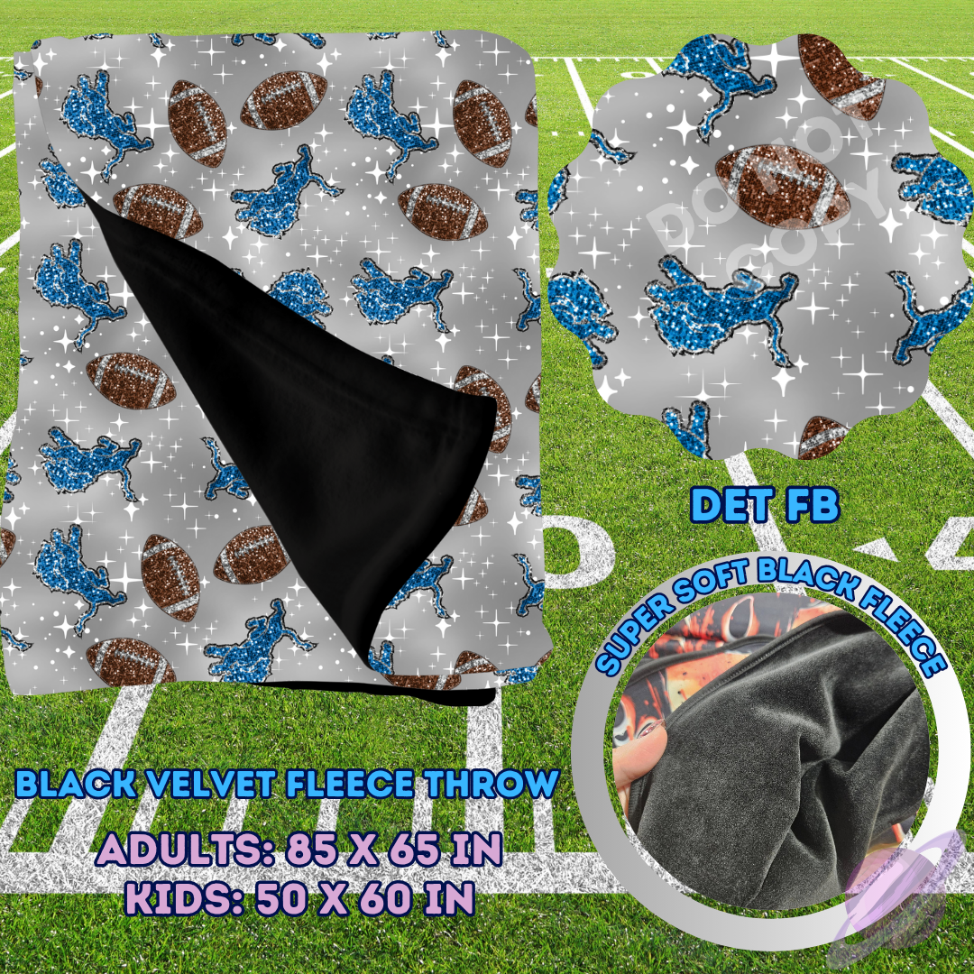 DET FB-SEQUIN THROW BLANKET RUN-SOFT CLOSE 8/9-HARD CLOSE 8/11
