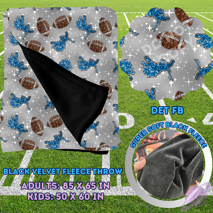 DET FB-SEQUIN THROW BLANKET RUN-SOFT CLOSE 8/9-HARD CLOSE 8/11