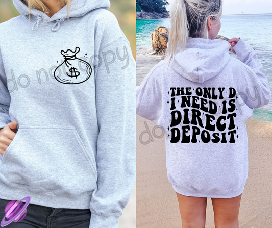 THE ONLY D I NEED HOODIE DOUBLE SIDED PRINT