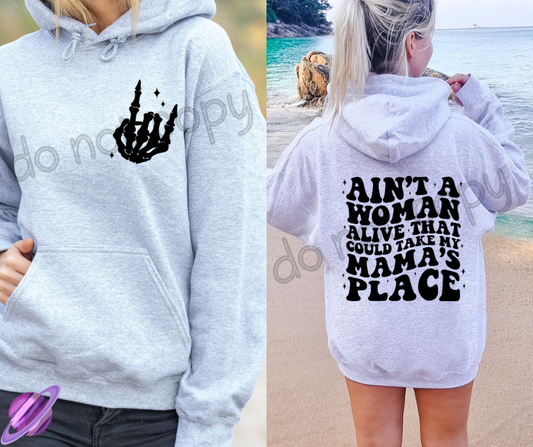 MY MAMAS PLACE HOODIE DOUBLE SIDED PRINT