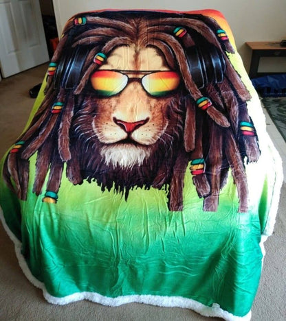 Son in Law Lion - Letter Sherpa Blankets- Preorder Closing 10/2