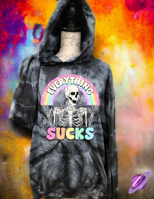 EVERYTHING SUCKS-TIE DYE HOODIE-PREORDER CLOSING 1/26