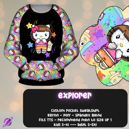 EXPLORER - POCKET SWEATSHIRT - KITTY COSPLAY RUN CLOSING 11/15