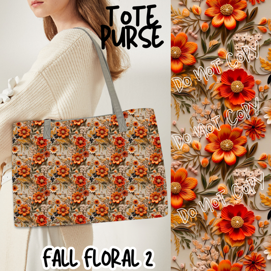 FALL FLORAL 2  - BAG RUN 3 - TOTE PURSE - PREORDER CLOSING 10/22