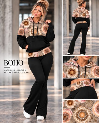 BOHO-PATTERN BLOCK HOODIE-PREORDER CLOSING 10/9