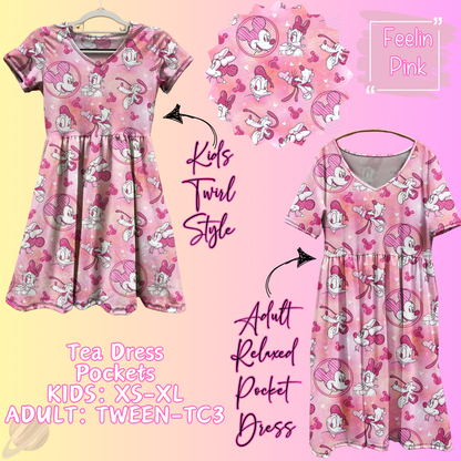 Feelin Pink - Adult & Kids - Magical Tea Dress Run- Preorder Closing 1/29