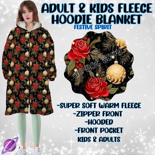 FESTIVE SPIRIT-HOODIE BLANKET RUN-PREORDER CLOSING 9/28 ETA NOV