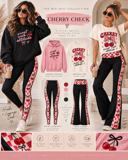 CHERRY CHECK-LEGGINGS-MIX EDIT PREORDER CLOSING 10/30